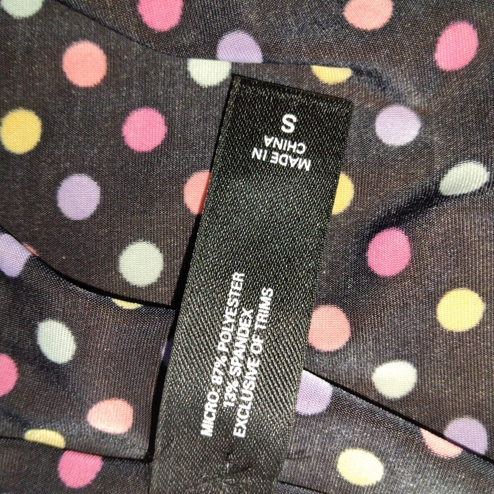 Vtg Victoria's Secret Sexy Little Thing Multi-Colored Polka Dot Dress Size S - Picture 10 of 14